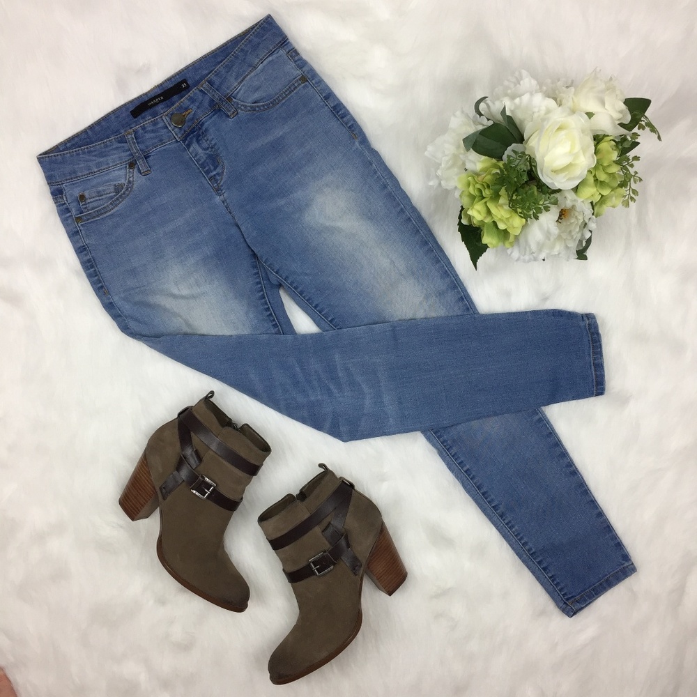 Harper Skinny Blue Jeans Size 25 Stretch Low Slim